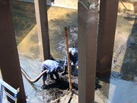 Holding tank cleaning